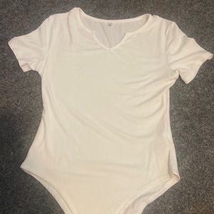 cream/white bodysuit! size SMALL!
